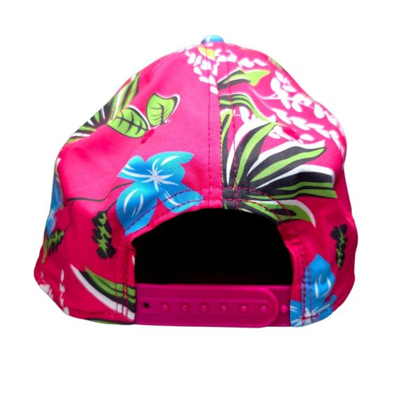 PUKKA Floral‎ Golf Hat Cap Plumeria Pink Tropical Course Palm Trees Snapback - Picture 6 of 9